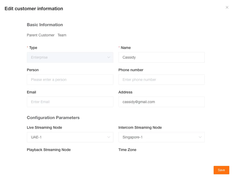 Edit Customer Information