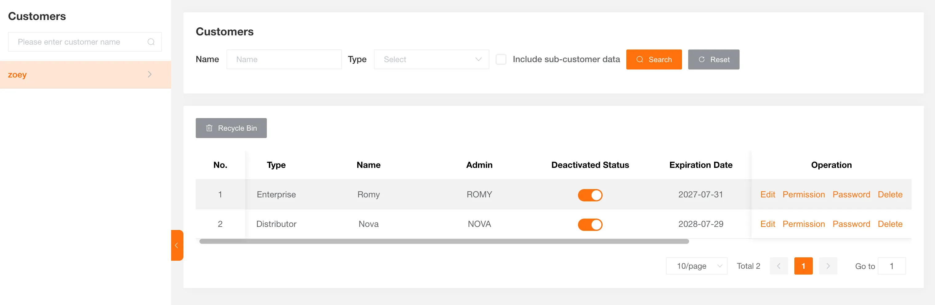 Customer Management