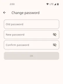 Change Password Screen