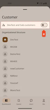 Select Customer Hierarchy