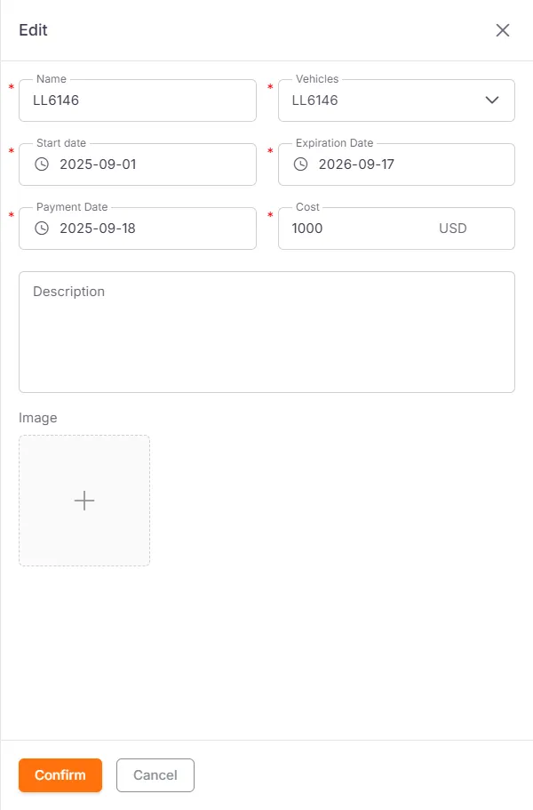 Log Insurance Record Form