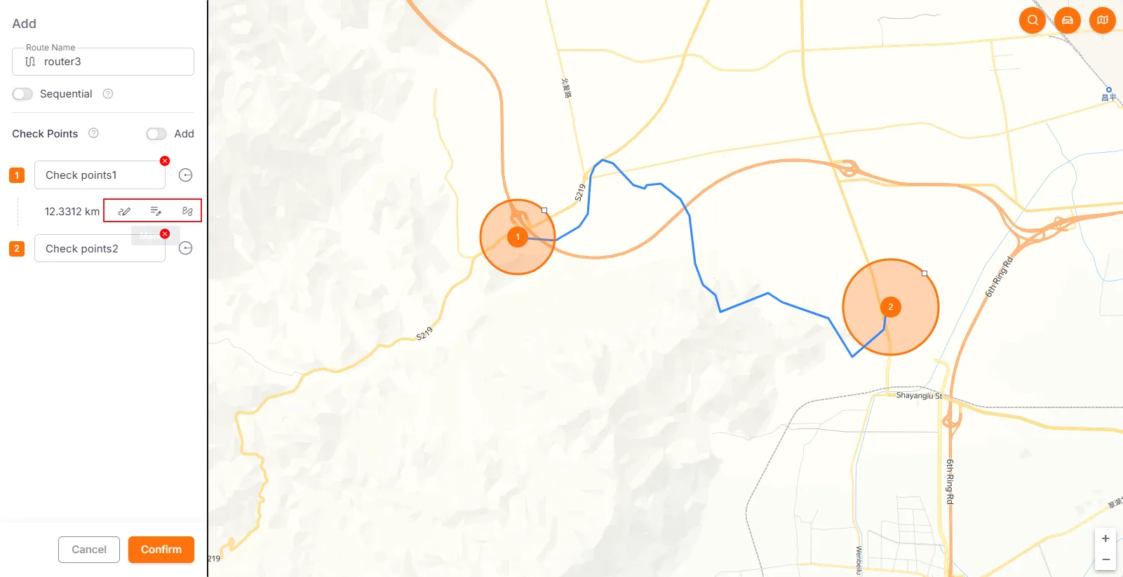 Route Editing - Manual and Automatic Modes