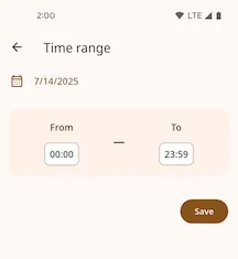 Time Filter Page