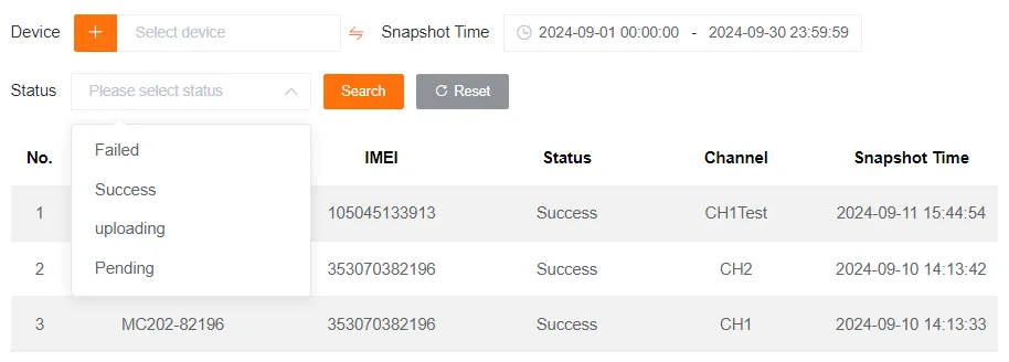 Capture History Interface