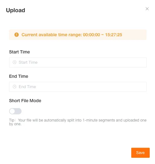 Cross-File Upload Popup Interface