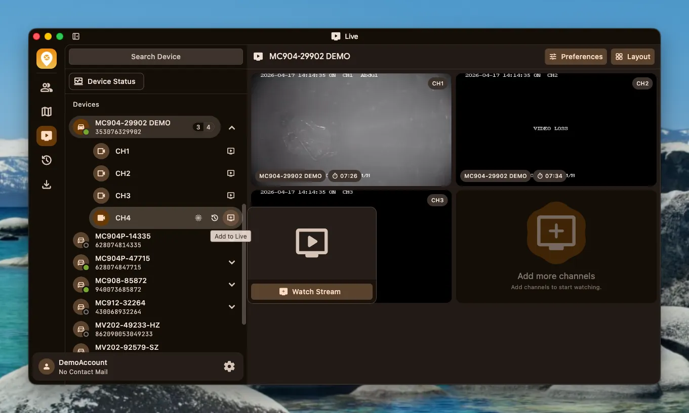 Multi-Channel Grid Streaming