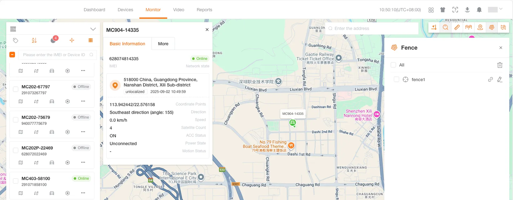 Main Interface of the Monitor