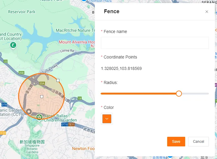 Adjust Circle Geofence