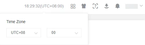 Time Zone Settings Interface