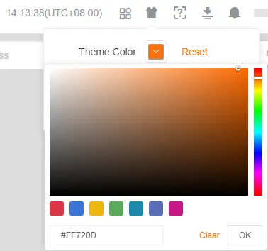 Theme Color Selection Interface