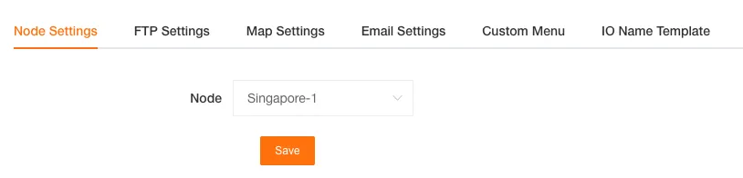 Node Settings Interface