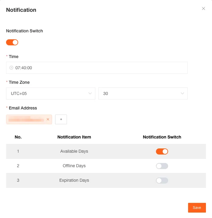 Notification Configuration