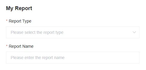 Create Regular Report Template - Step 1