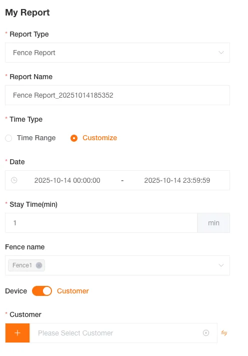 Regular Report Template Conditions