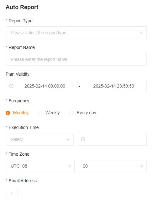 Create Automated Report Task - Step 1