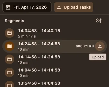 Cloud Upload Entry