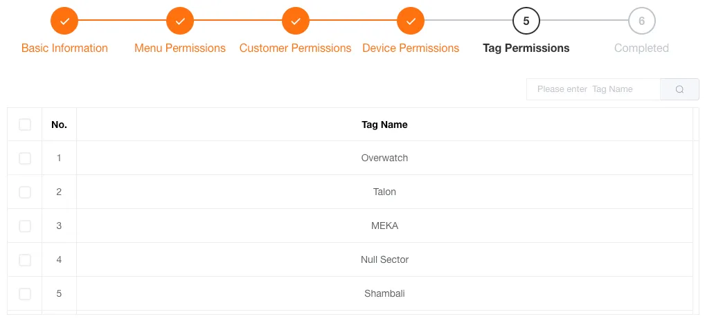 Create User - Device Label Authorization